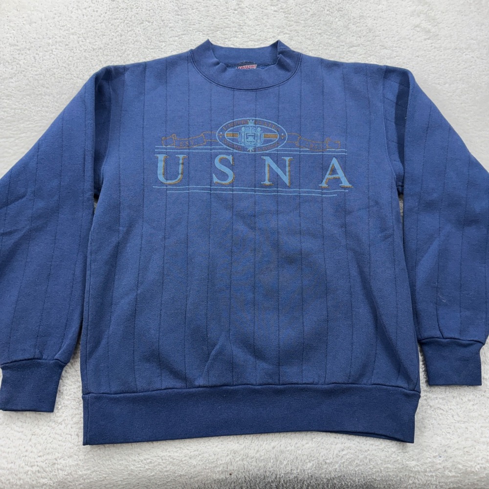 Vintage JanSport USNA United States Naval Academy Sweatshirt Blue Mens Large USA